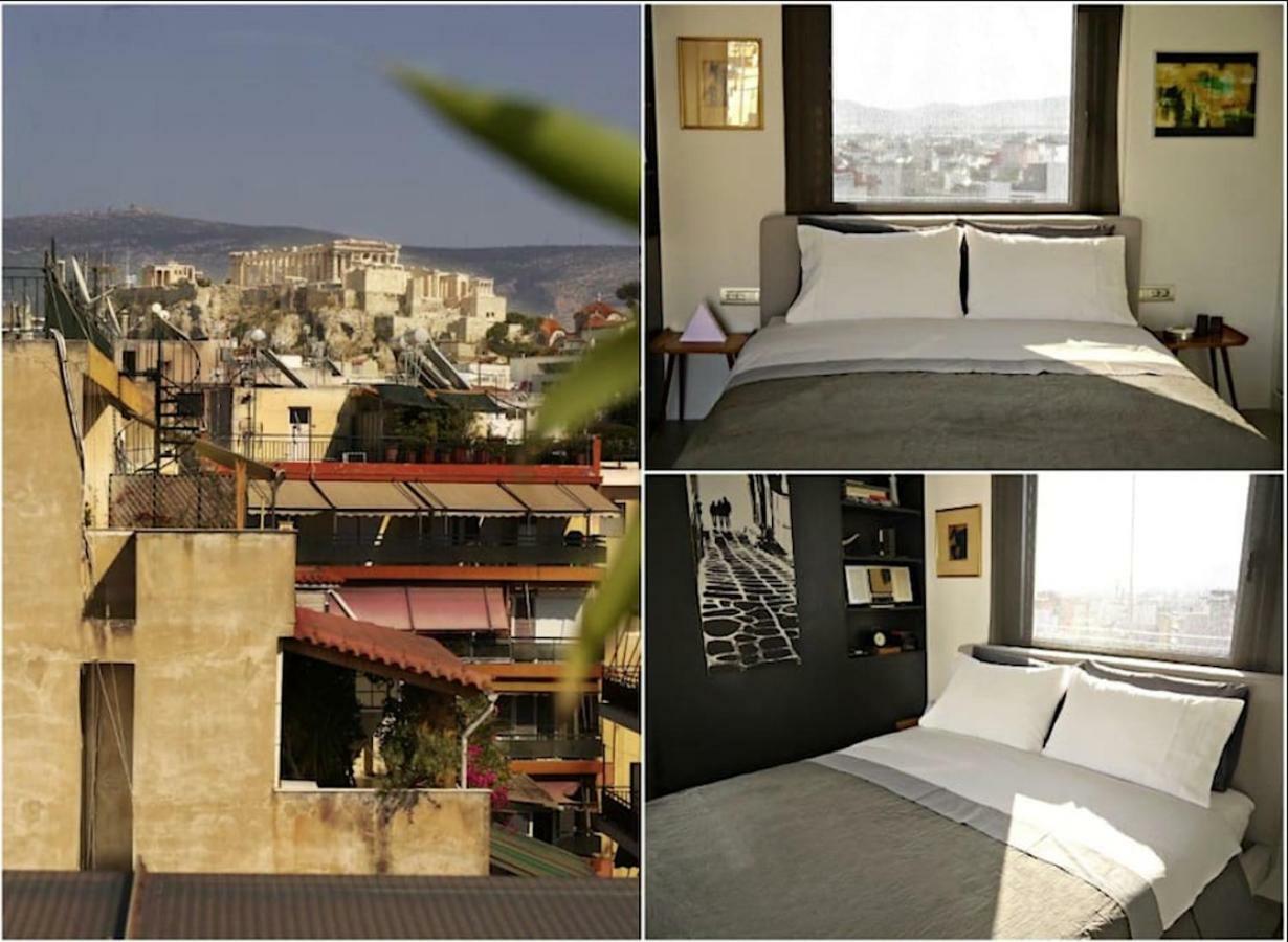 Stylish Penthouse With Acropolis And 360 View Lägenhet Aten Exteriör bild